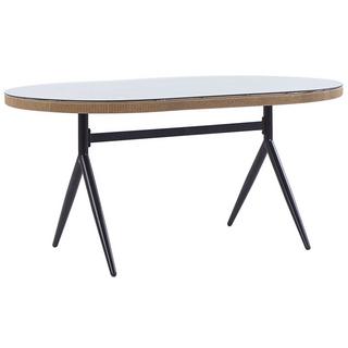 Beliani Set da pranzo per giardino con sedie en Rattan sintetico Boho ALIANO  