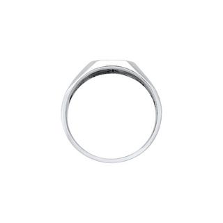 Kuzzoi  Ring Basic Siegelring  Quadrat Matt 925 Silber 