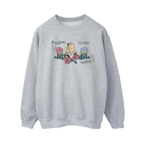 Disney  Alice In Wonderland What Kind Of Garden Sweatshirt 