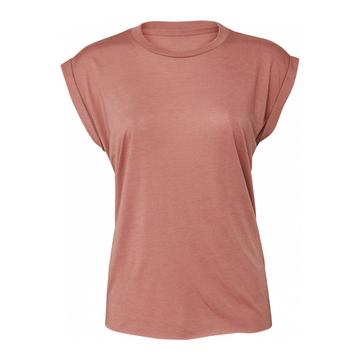 t-shirt mit rollärmeln, damen flowy