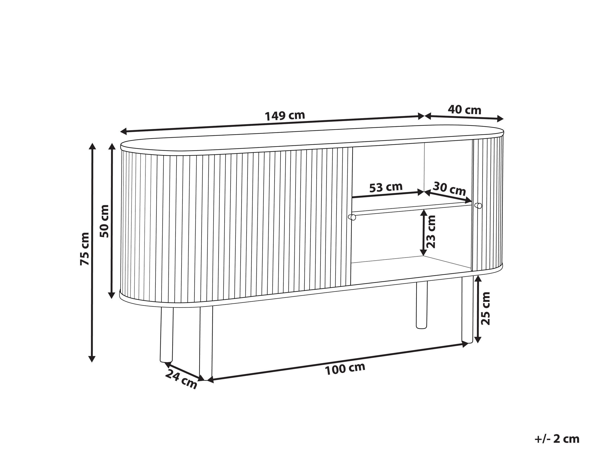 Beliani Sideboard aus Paulownia-Holz Modern MANARA  