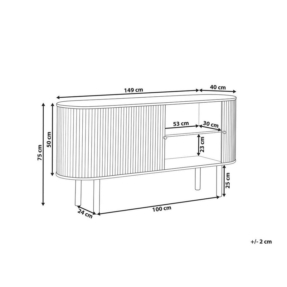 Beliani Armadio en Legno di Paulownia Scandinavo MANARA  