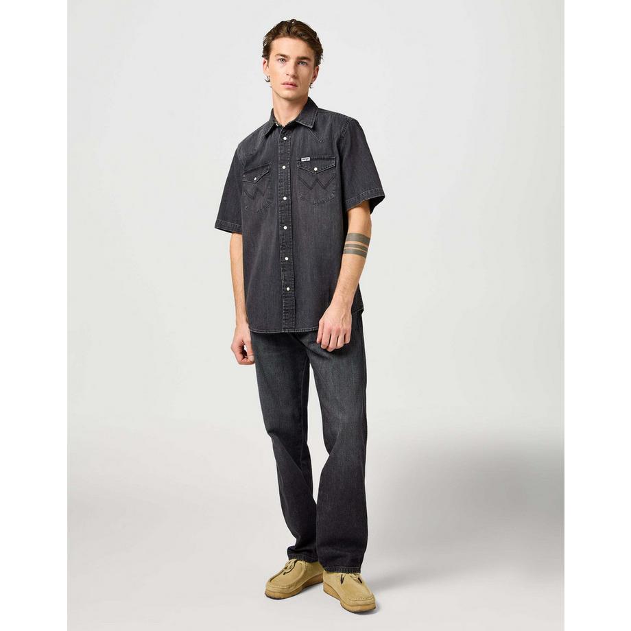 Wrangler Chemise Western en Jean Manches Courtes  
