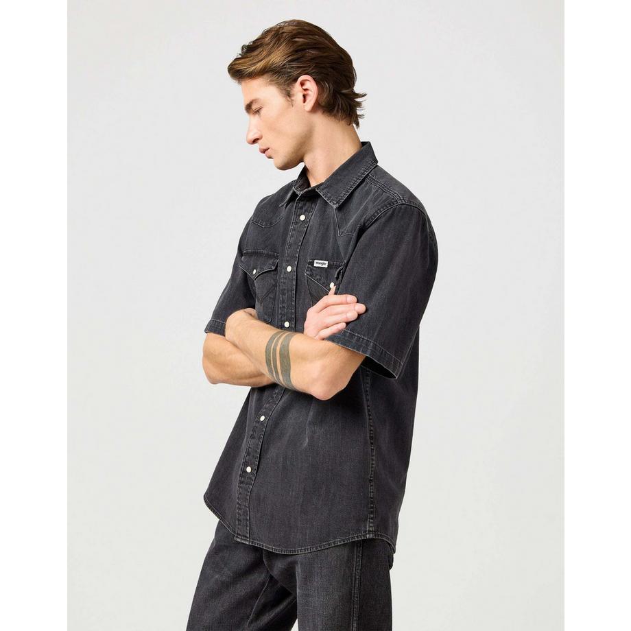 Wrangler Chemise Western en Jean Manches Courtes  