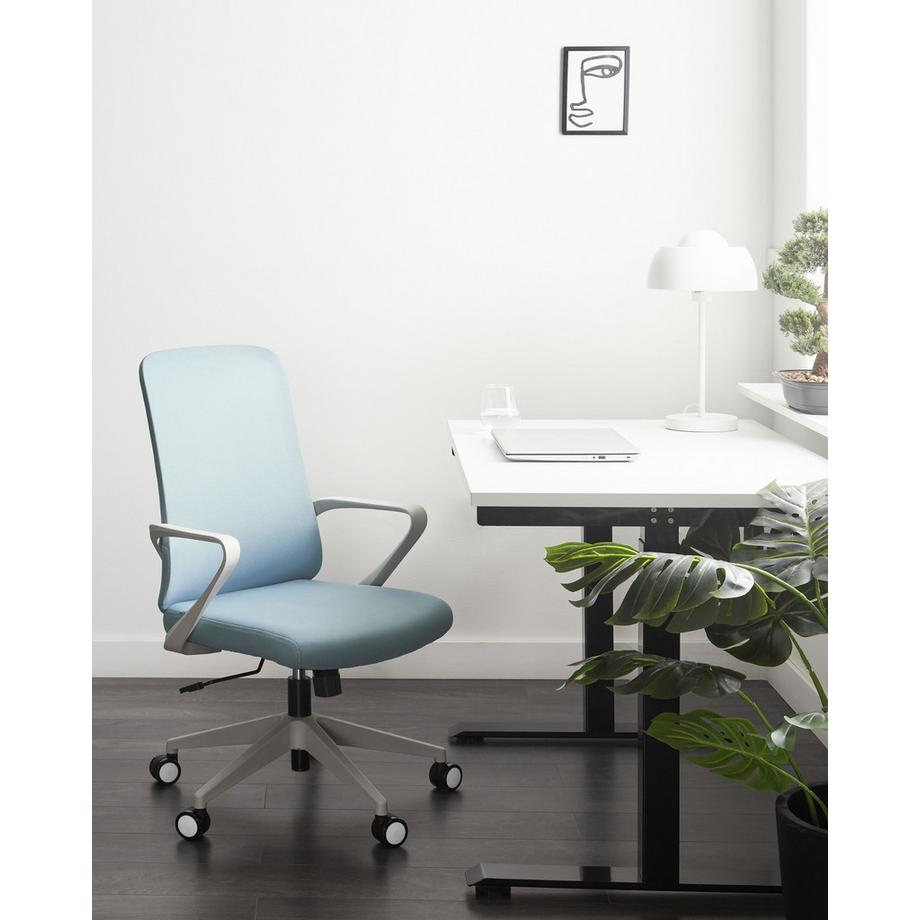 Beliani Chaise de bureau en Tissu Rétro EXPERT  