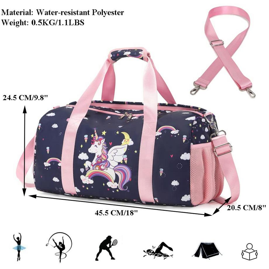 Only-bags.store Sac de Sport Enfant avec Imprimé Licorne  