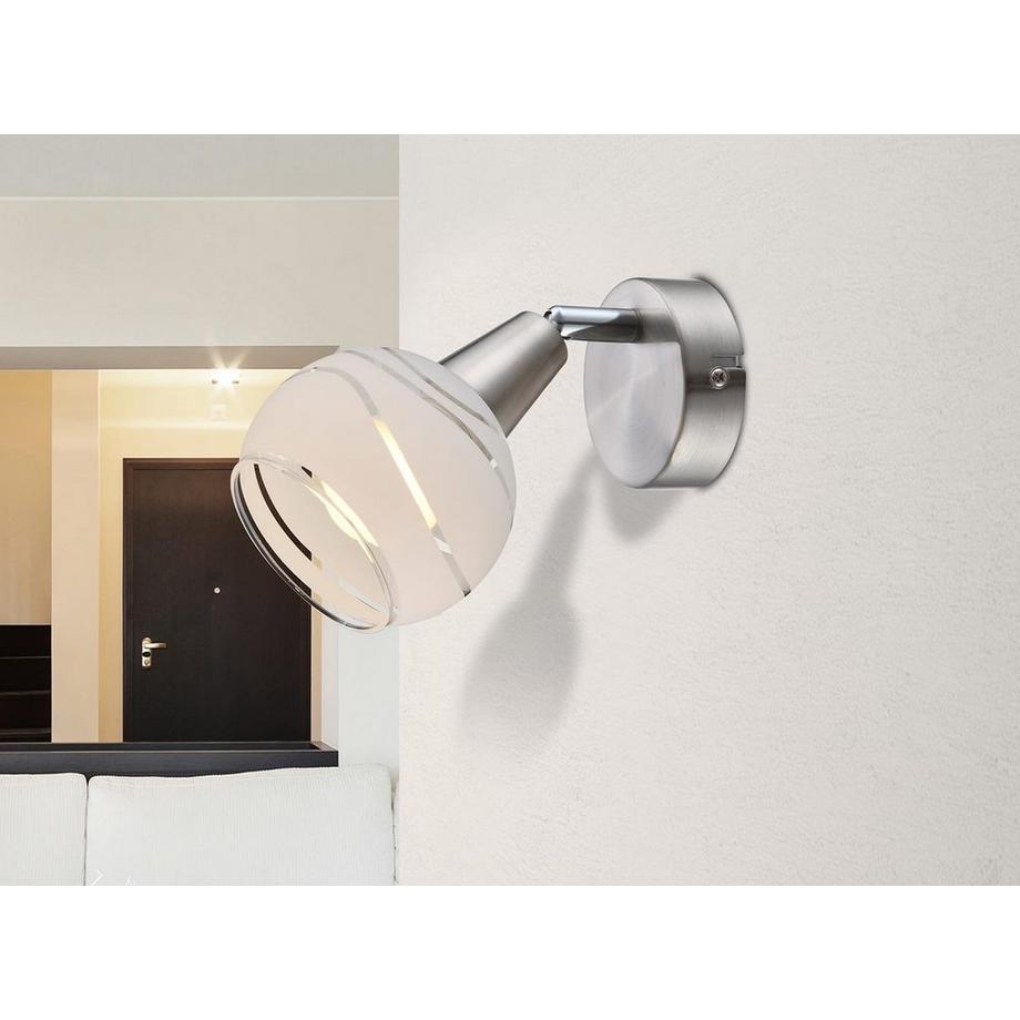mutoni Lampada da parete nichel opaco 1xE14 LED  