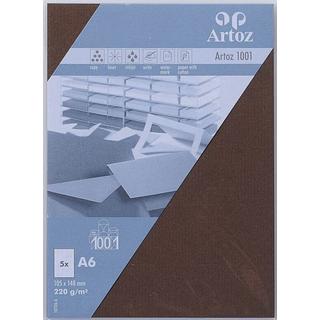 Artoz ARTOZ Karten 1001 A6 107326146 220g, braun 5 Blatt  