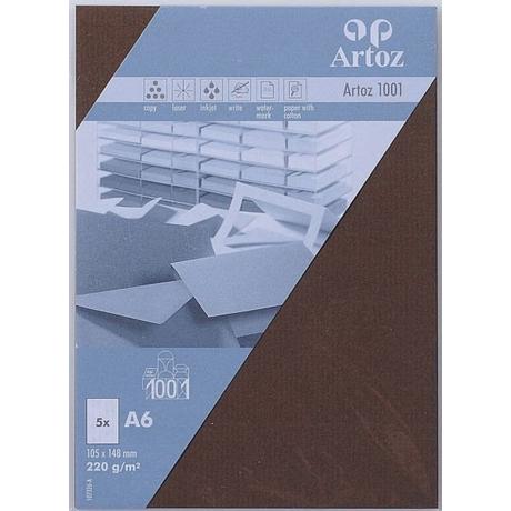 Artoz ARTOZ Karten 1001 A6 107326146 220g, braun 5 Blatt  