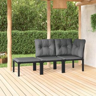 VidaXL set salotto da giardino Polirattan  