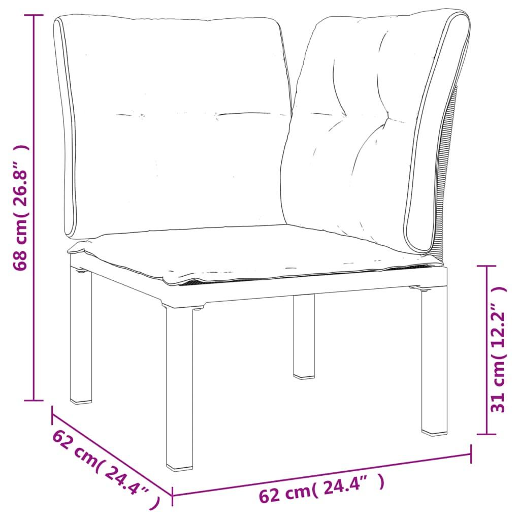 VidaXL set salotto da giardino Polirattan  