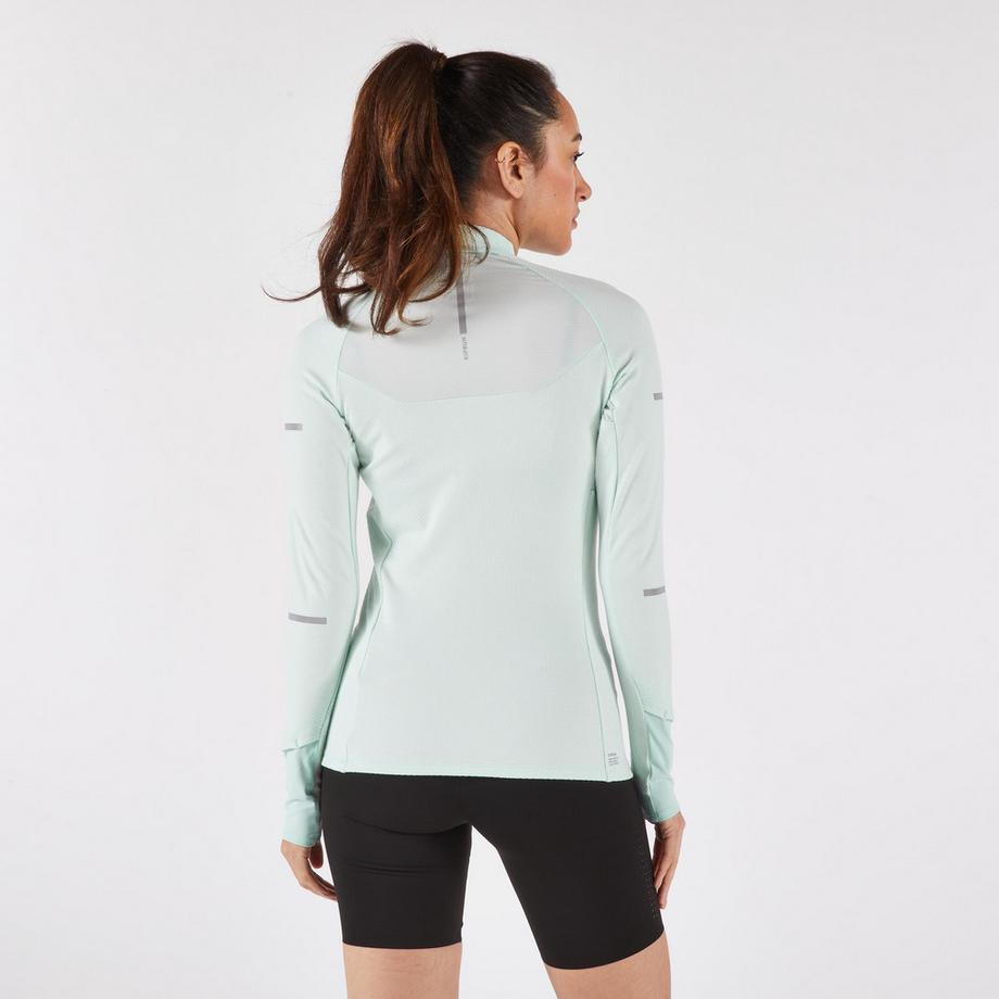 KIPRUN  Maglia running maniche lunghe donna calda poliestere 