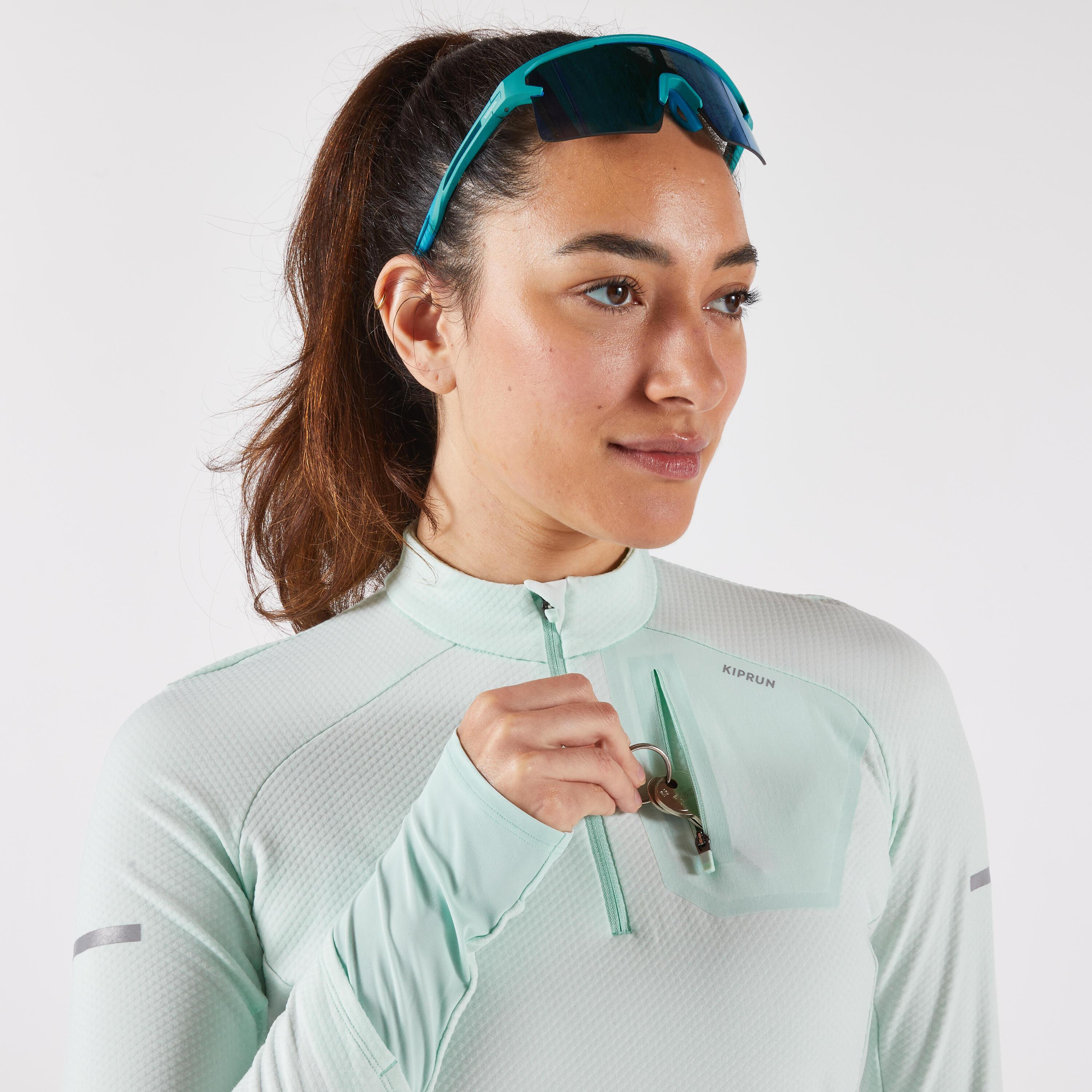 KIPRUN  T-shirt de running manches longues femme chaud polyester 