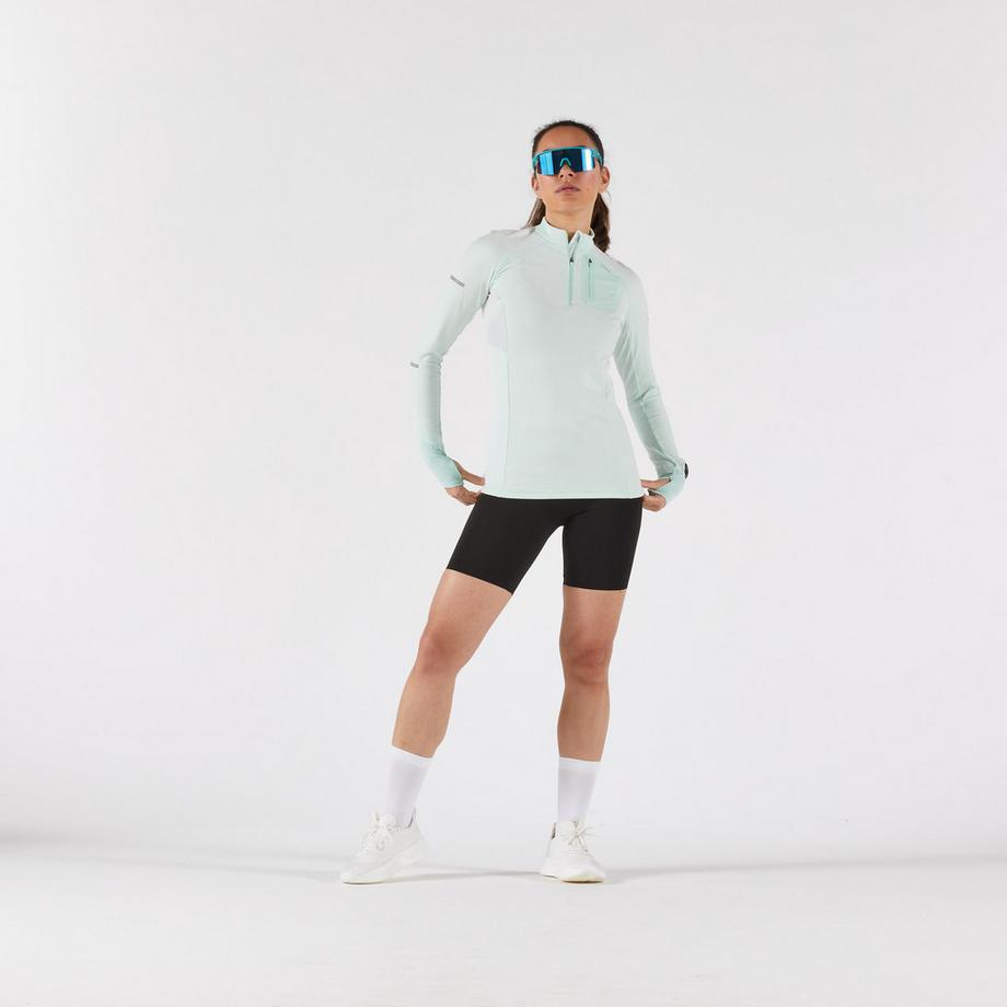 KIPRUN  Maglia running maniche lunghe donna calda poliestere 