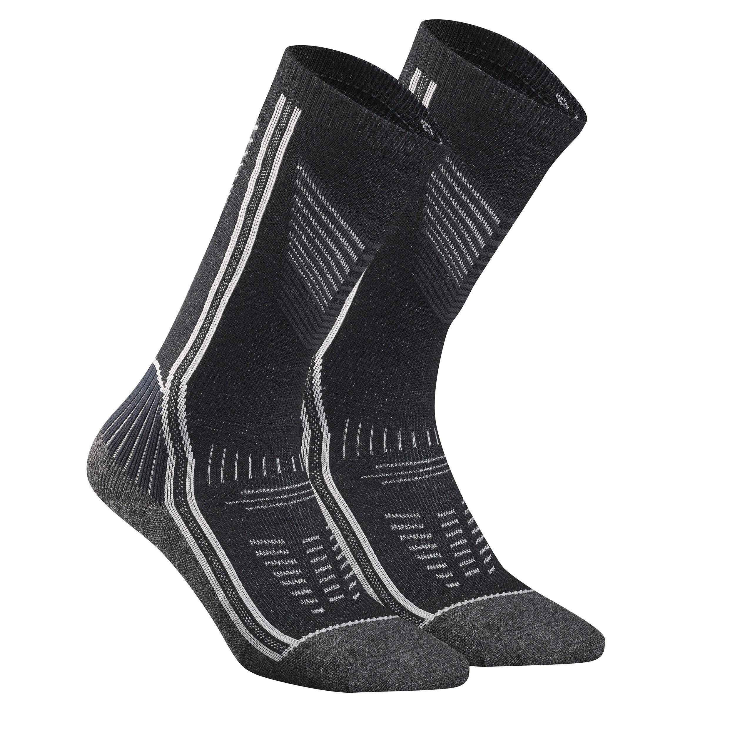 QUECHUA SH900 Merino Mid Socken 2er-Pack  