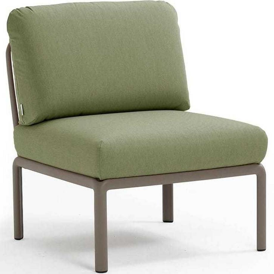 Salotto da giardino Komodo elemento centrale marrone verde