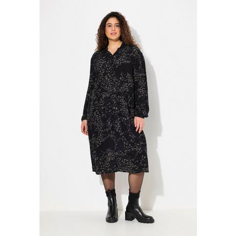 Ulla Popken Hemdblusenkleid Knopfleiste Hemdkragen Langarm  