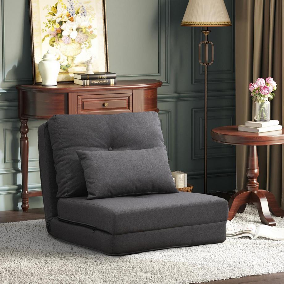 Northio Sedia Da Terra Letto Pieghevole 2 In 1 Con Schienale Regolabile, Divano Da Terra Con Cuscini Decorativi, Biancheria, Cuscino Del Sedile Da Terra  