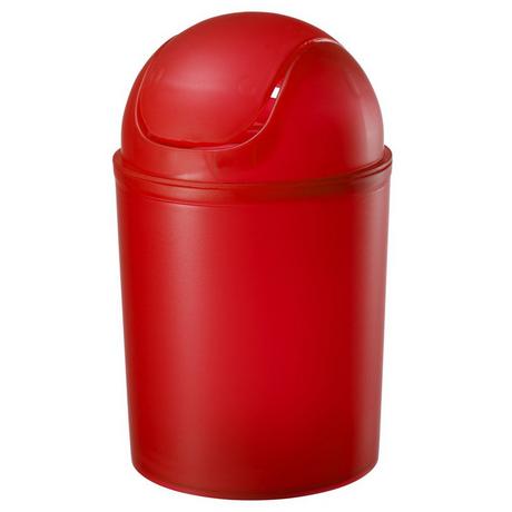 diaqua Poubelle cosm. Trend Frosted grande, rouge transparent  