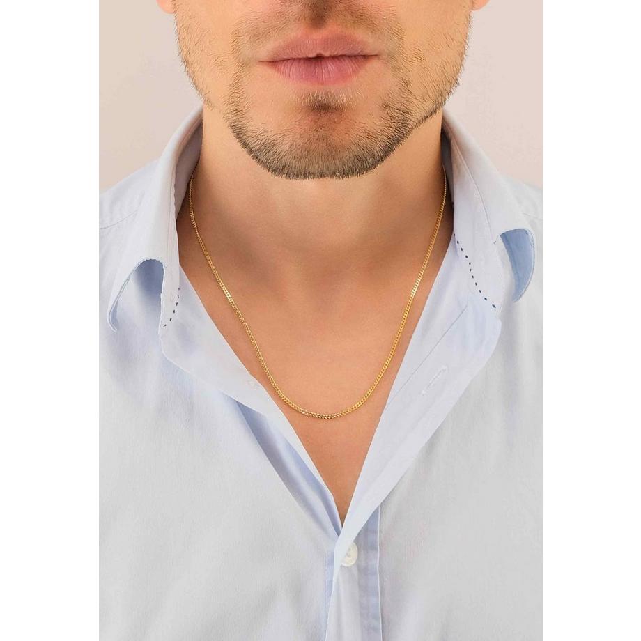 MUAU Schmuck  Collier Panzer Gelbgold 375, 1.7mm, 60cm 