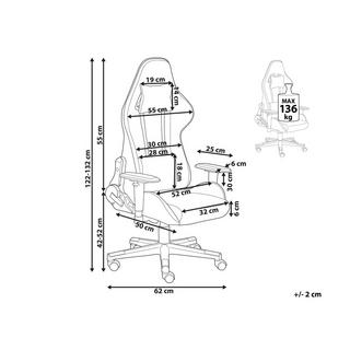 Beliani Siège de gaming en Tissu Moderne WARRIOR  