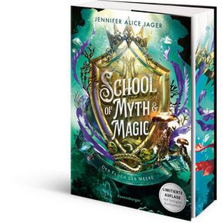 School of Myth & Magic, Band 2: Der Fluch der Meere (Limitierte Auflage mit Farbschnitt) Jager, Jennifer Alice; Hirtz, Isabelle (Umschlaggestaltung) Gebundene Ausgabe 