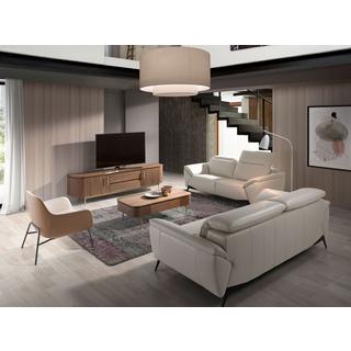 ANGEL CERDA Porta TV noce e acciaio dorato lucido  