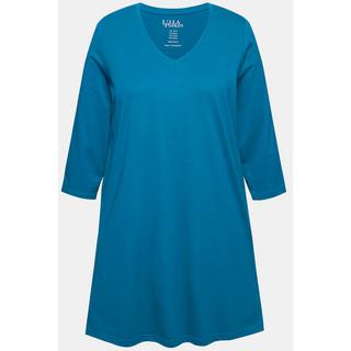 Ulla Popken  Maglia lunga con scollo a V, maniche a 3/4 e taglio svasato 