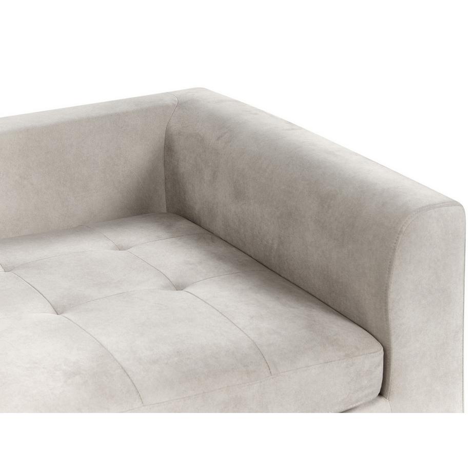 Beliani Canapé d'angle en Velours Scandinave FLAM  