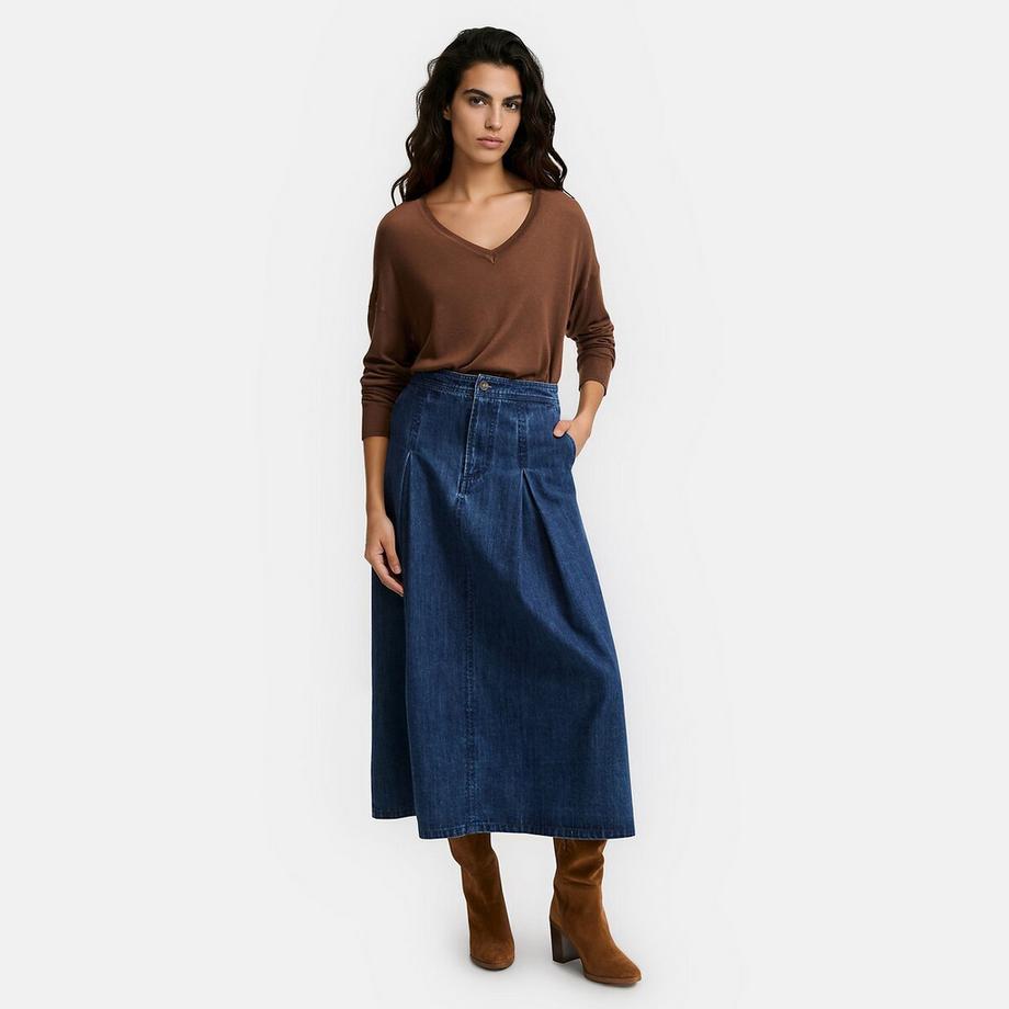 La Redoute Collections Pull col V en tricot fin  