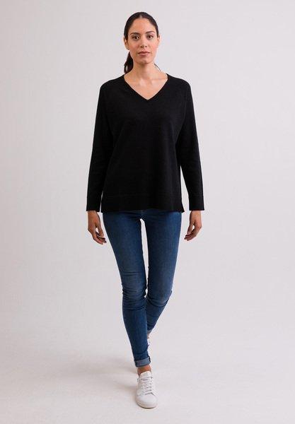 CASH-MERE.CH Pullover con spacchi laterali  