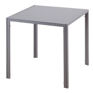 Northio Table De Salle À Manger Table De Cuisine Carrée Pour 4 Personnes, Table De Salon Avec Plateau En Verre Trempé, Pour Cuisine, Salle À Manger, Gris  