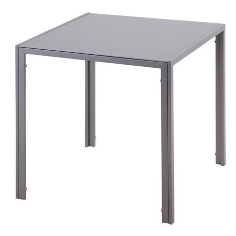 Northio Table De Salle À Manger Table De Cuisine Carrée Pour 4 Personnes, Table De Salon Avec Plateau En Verre Trempé, Pour Cuisine, Salle À Manger, Gris  