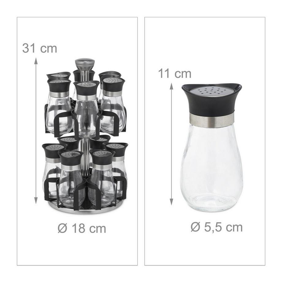 B2X  Gewürzregal mit 12 Gläsern 