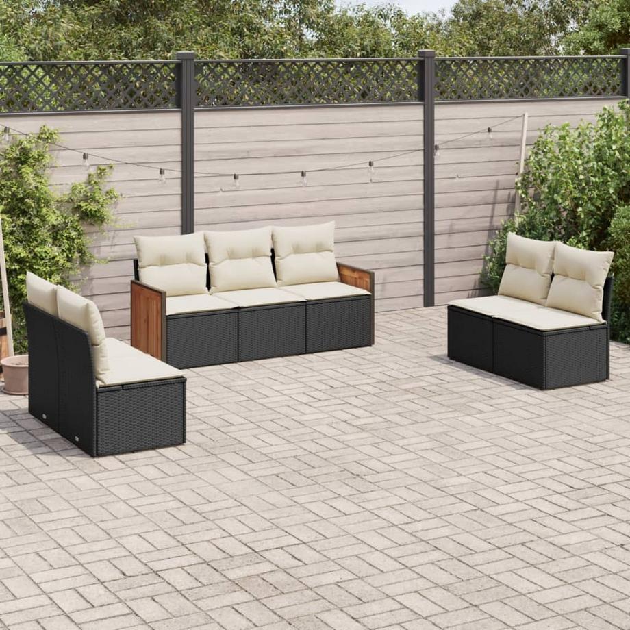 VidaXL set divano da giardino Polirattan  