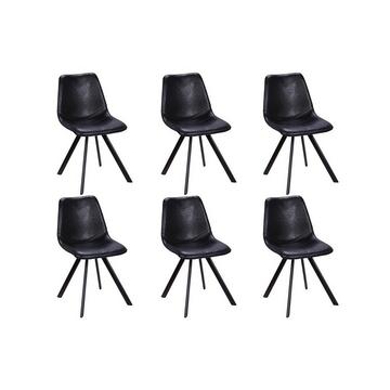 Lot de 6 chaises LUBINE Simili