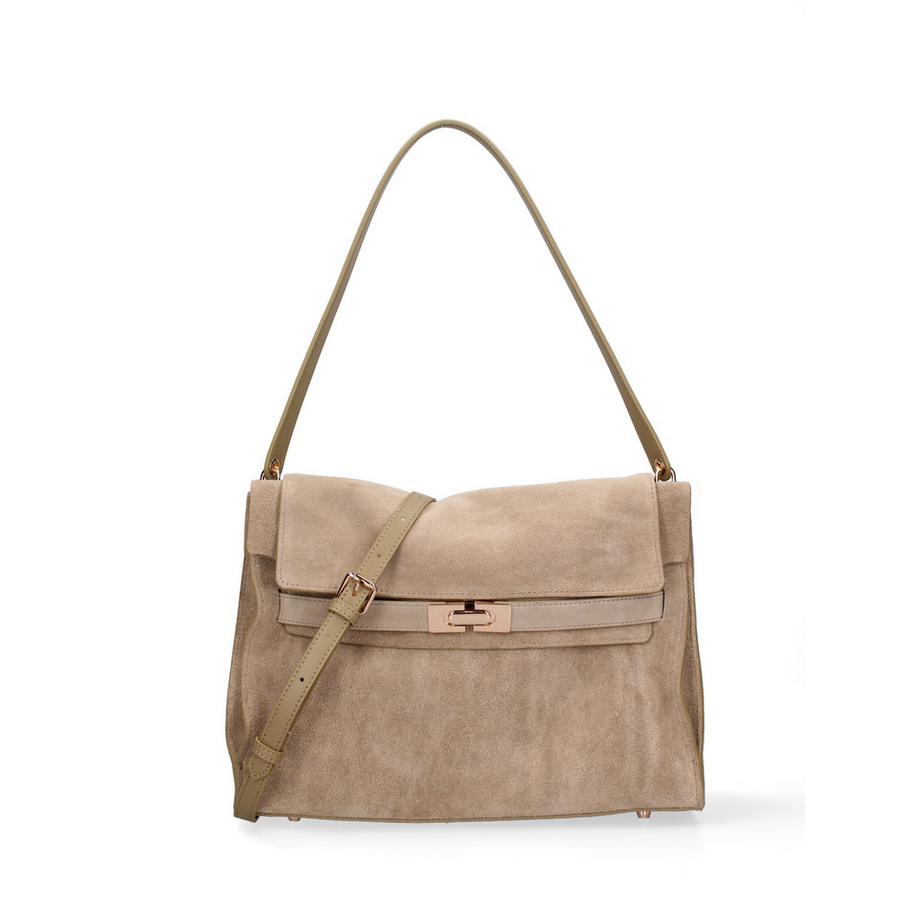 Chiara Ferretti Borsa in camoscio con chiusura a risvolto  