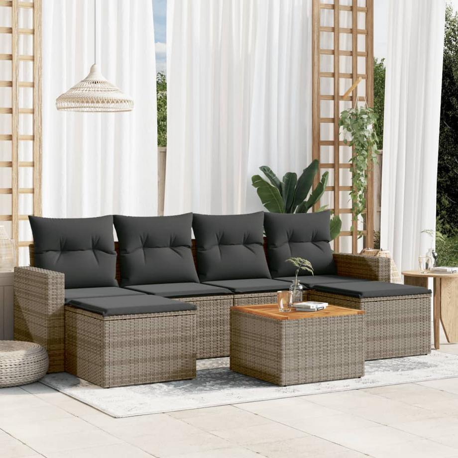 VidaXL Ensemble de canapés de jardin rotin synthétique  