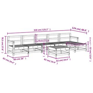 VidaXL set salotto da giardino Legno di pino impregnato  