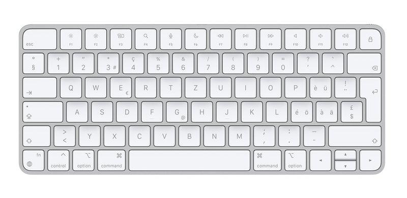 Apple  Magic Tastatur USB + Bluetooth Schweiz Aluminium 