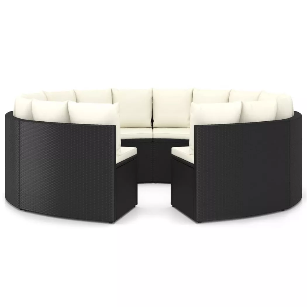 VidaXL - Garten-lounge-set poly-rattan, One Size, Schwarz