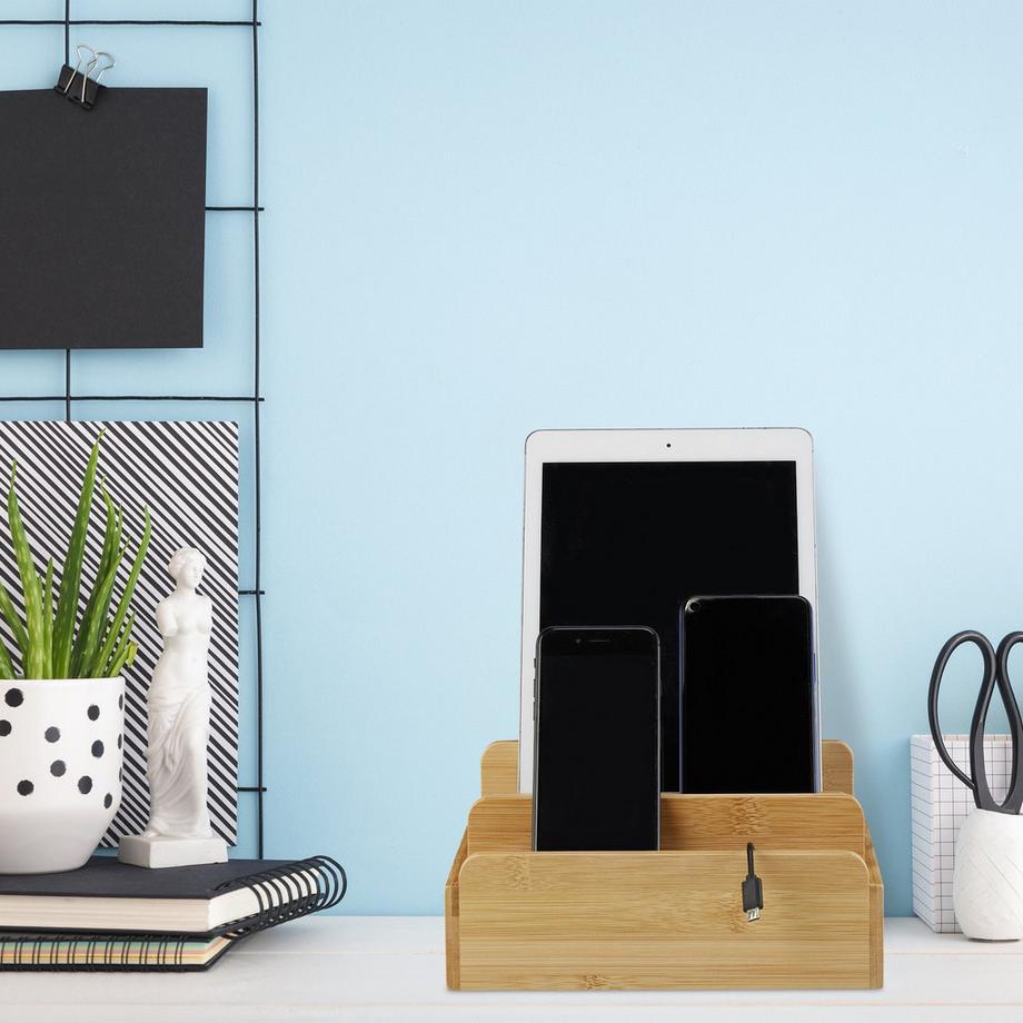 B2X  Ladestation aus Bambus 