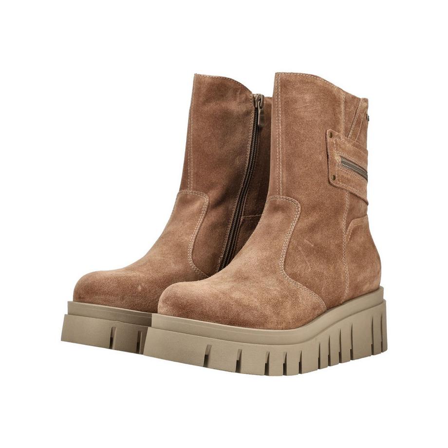 Nero Giardini Stivaletti in pelle vellutata con zip decorativa  