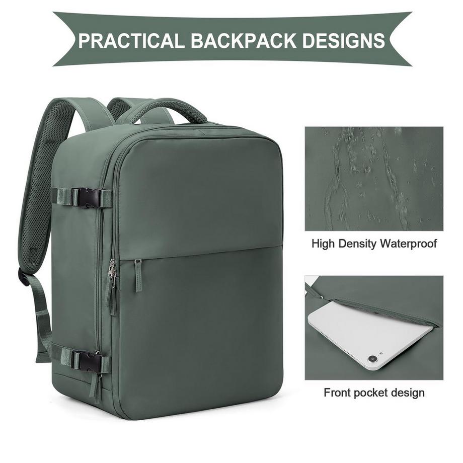 Only-bags.store Sac à dos de voyage étanche pour bagage à main d'avion avec compartiment pour ordinateur portable  