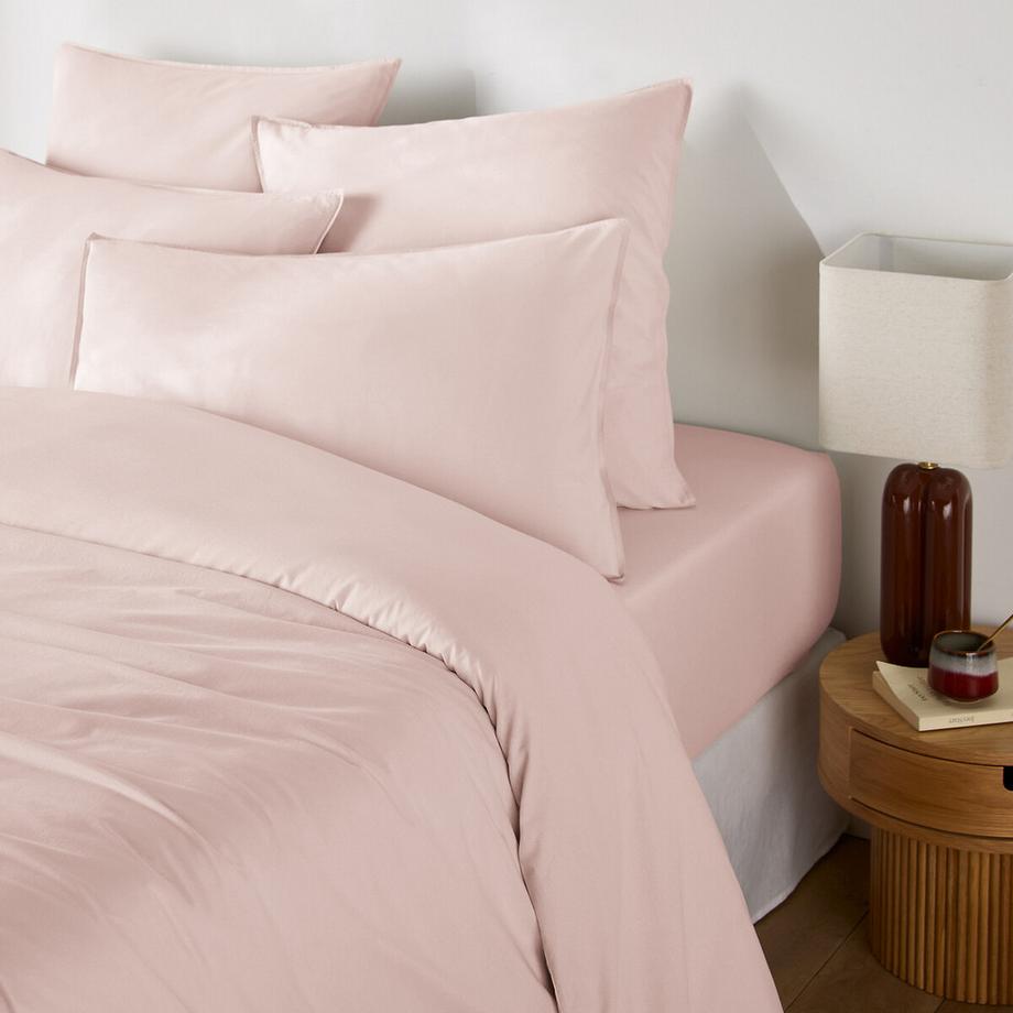 Housse de couette unie en coton lavé