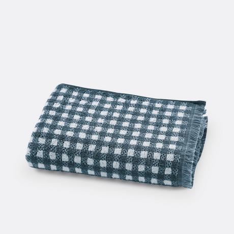 La Redoute Intérieurs Frottee-Badetuch Dinan mit Vichykaro (500 g/m²)  
