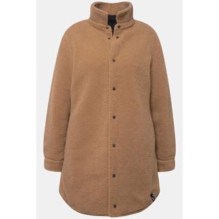 Ulla Popken Giacca Reversibile Trapuntata Teddy Collo Camicia Bottoni Automatici  