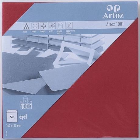 Artoz ARTOZ Couverts 1001 160x160mm  100g, weinrot 5 Stück  