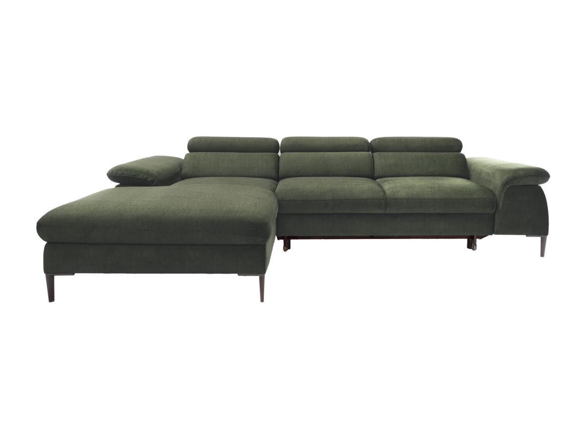 PASCAL MORABITO Divano letto in Velluto Verde - Angolo a sinistra - SEPINA di PASCAL MORABITO  