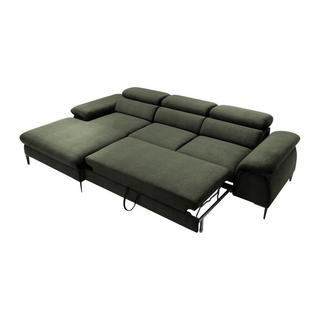 PASCAL MORABITO Divano letto in Velluto Verde - Angolo a sinistra - SEPINA di PASCAL MORABITO  